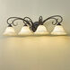 Homestead 4 Light 32 inch Rubbed Bronze Bath Vanity Wall Light in Tea Stone Glass